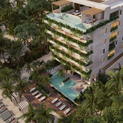 Condominio de 3 recámaras frente al mar Puerto Morelos Nalu2025